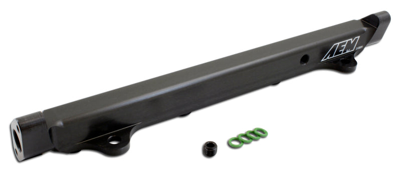 AEM 03-06 Evo 8 & 9 Black Fuel Rail-Fuel Rails-Grocery Getter Performance