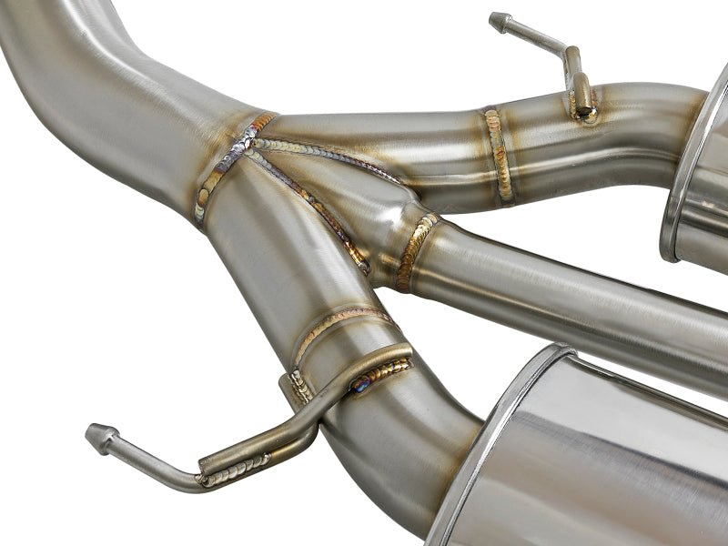 aFe POWER Takeda 2-1/2in to 2-1/4in 304SS Catback Dual-Exit Exhaust 17+ Honda Civic Type R w/CF Tips - Grocery Getter Performance