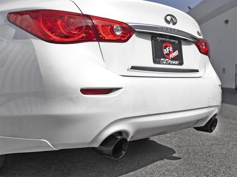 aFe Takeda 2.5in 304 SS Axle-Back Exhaust w/ Black Tips 16-18 Infiniti Q50 V6-3.0L (tt) - Grocery Getter Performance