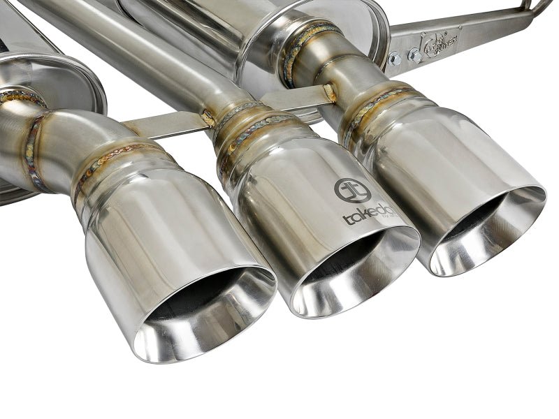 aFe Takeda 3in 304 SS Cat-Back Exhaust w/ Tri-Polished Tips 17-18 Honda Civic Type R L4 2.0L (t) - Grocery Getter Performance