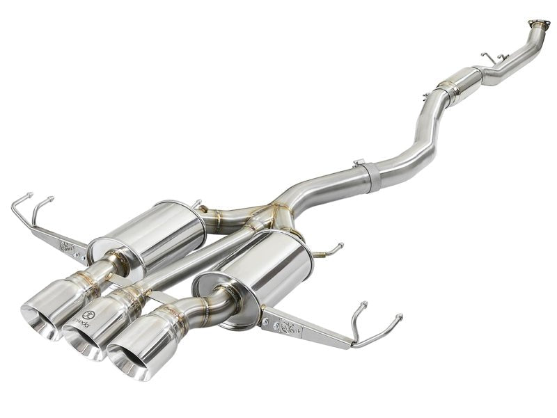 aFe Takeda 3in 304 SS Cat-Back Exhaust w/ Tri-Polished Tips 17-18 Honda Civic Type R L4 2.0L (t) - Grocery Getter Performance