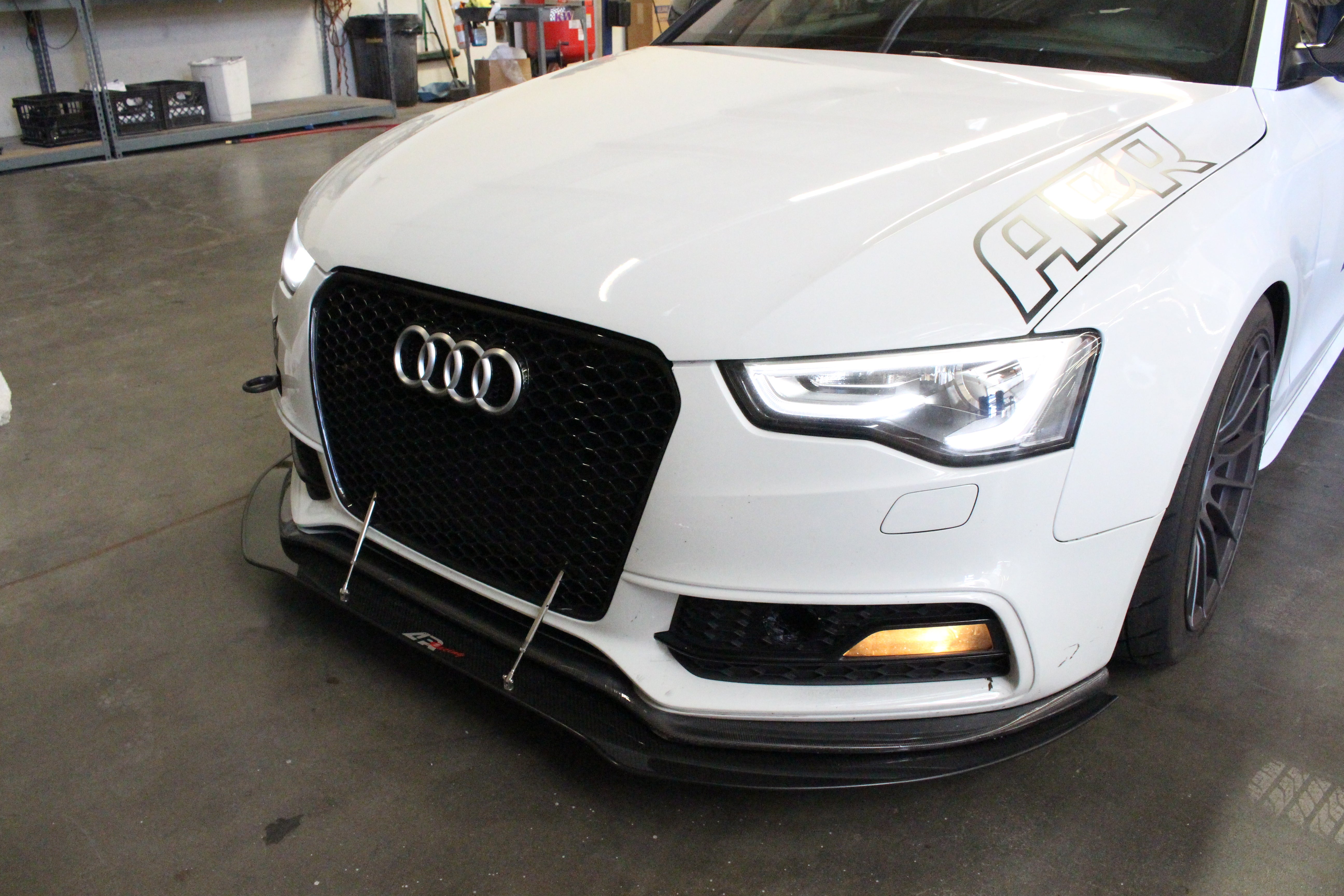Audi S5 Stock Bumper Carbon Fiber Front Wind Splitter 2009-2012-Front Wind Splitter-Grocery Getter Performance