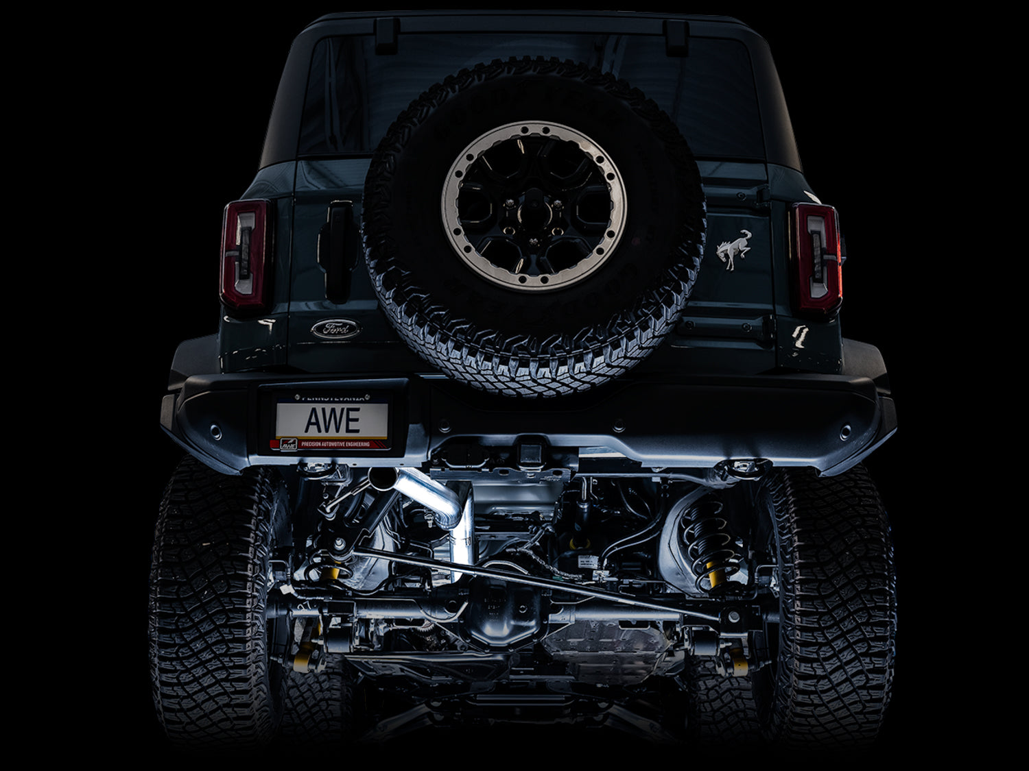 AWE 0FG Catback Exhaust for Ford Bronco with BashGuard™ - no tips
