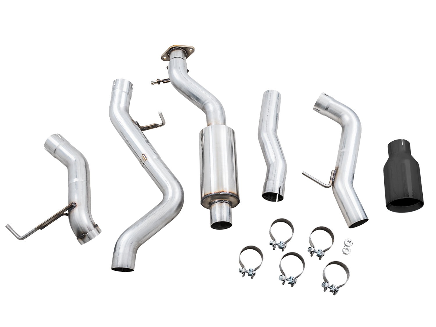 AWE 0FG Catback Exhaust for Ford Bronco with BashGuard™ - Single 5" Diamond Black Tip