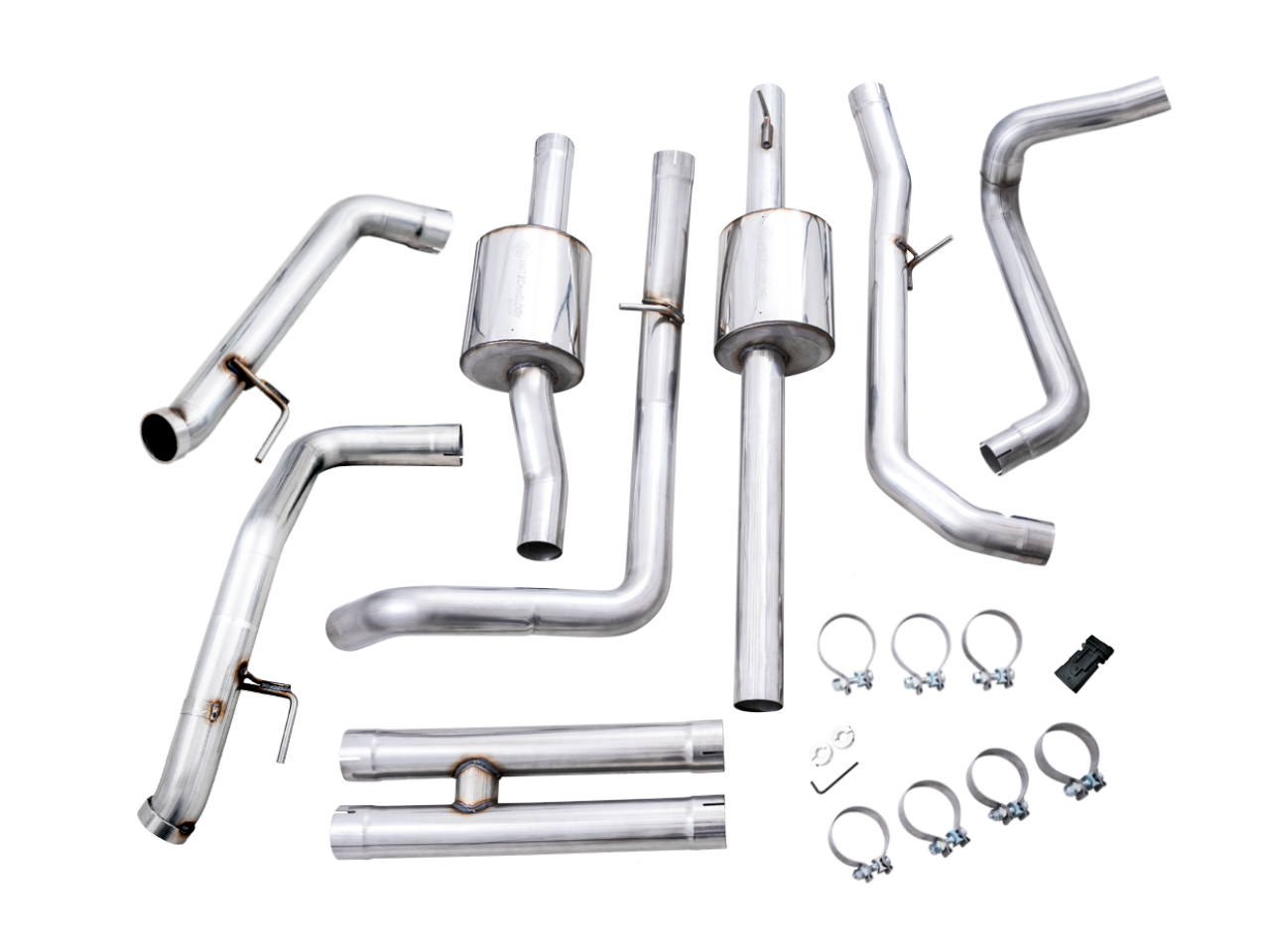 AWE 0FG Catback Exhaust for Silverado ZR2/Sierra AT4X - Dual Bashguard (no tips)