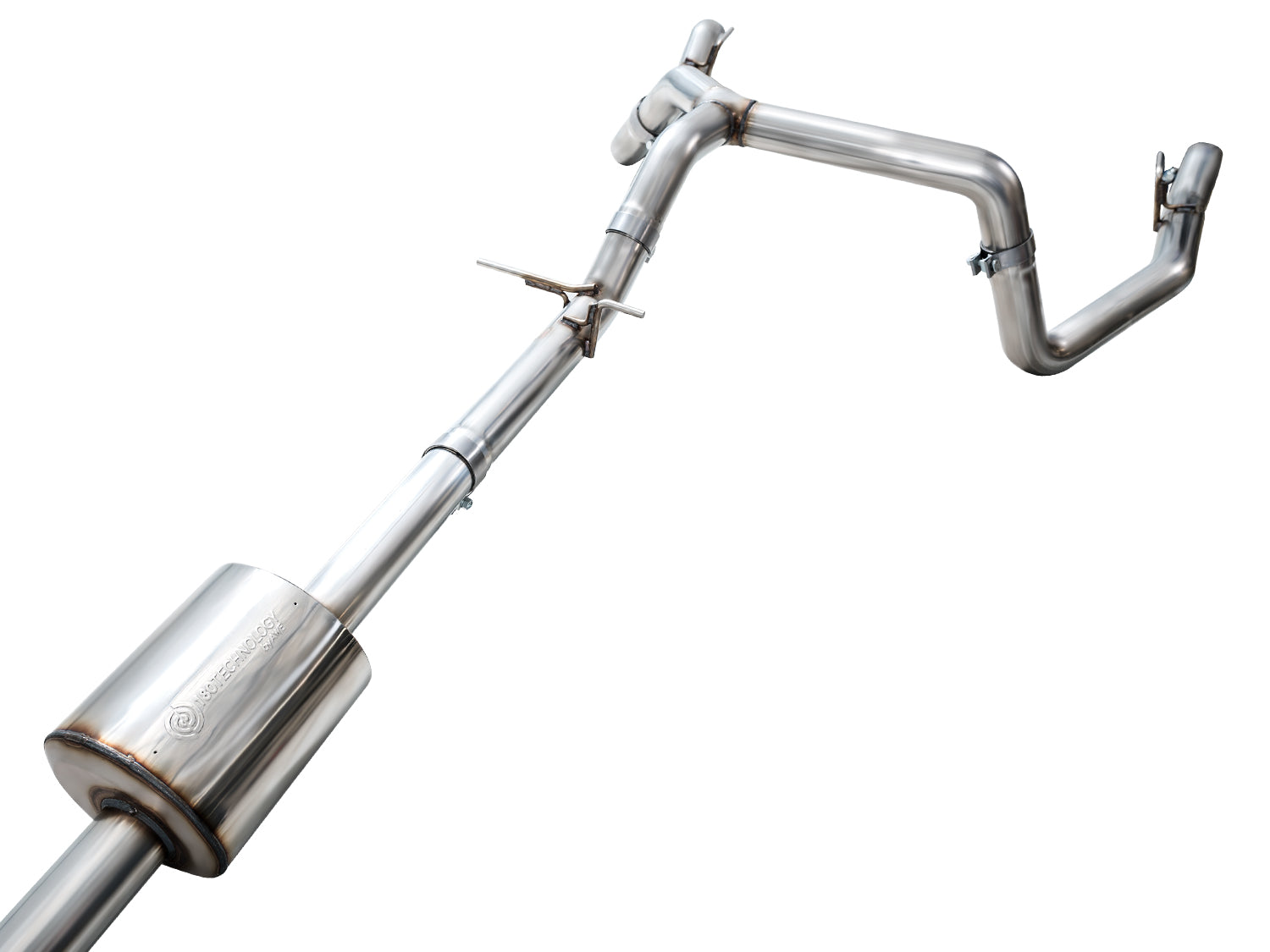 AWE 0FG Catback Split Rear Exit Exhaust for 4th Gen Silverado/Sierra 1500 5.3L (with bumper cutouts) - OE Tips