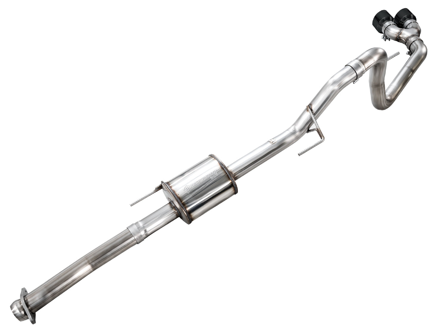AWE 0FG Dual Side Exit Exhaust for Ford F-150 Regular Cab - 4.5" Diamond Black Tips