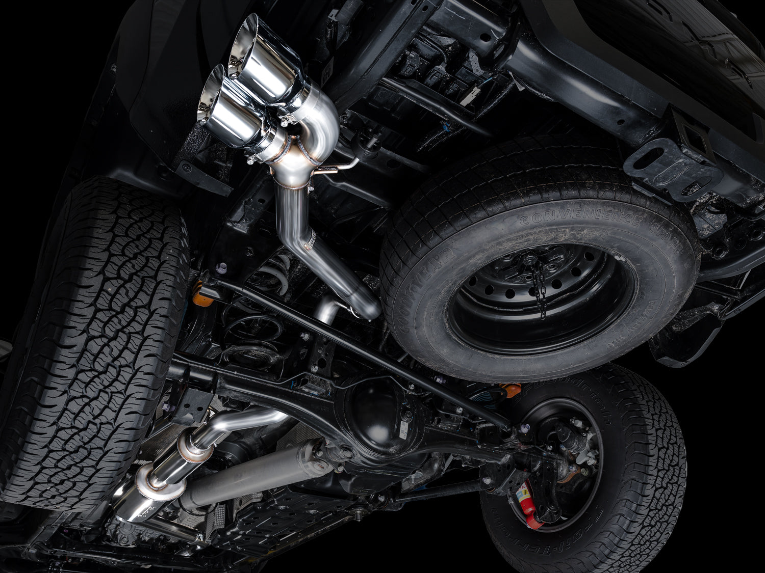 AWE 0FG Exhaust for 4th Gen Toyota Tacoma - Dual Chrome Silver Tips