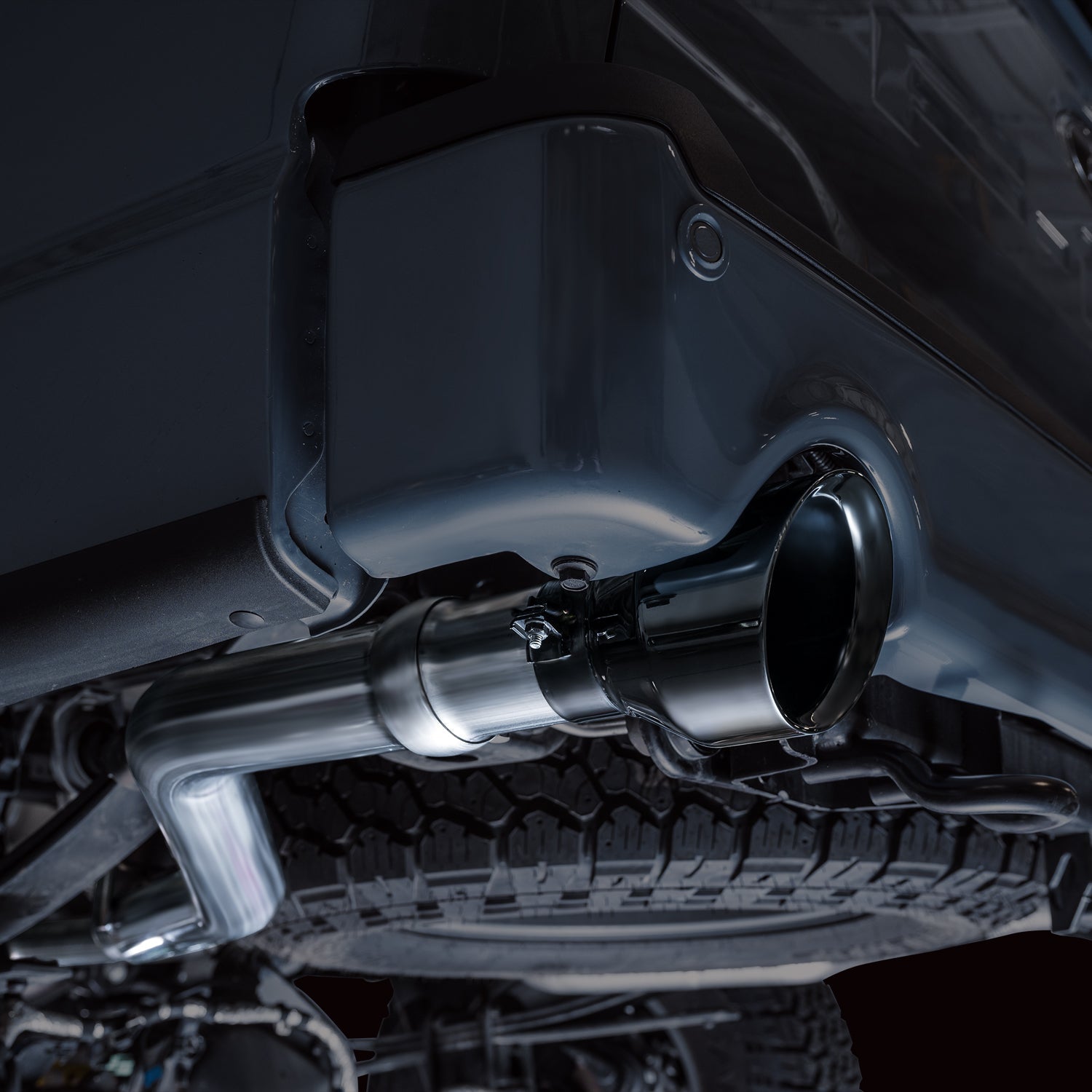 AWE 0FG Non-Resonated Catback for '21+ Ford F-150 Tremor (With Bumper Cutouts) - Diamond Black Tips