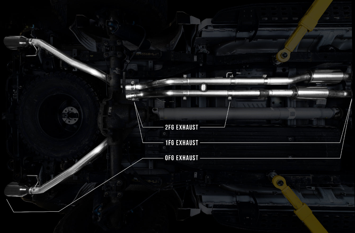 AWE 1FG Exhaust for Gen 2 Ford Raptor (Resonated Performance H-Pipe)