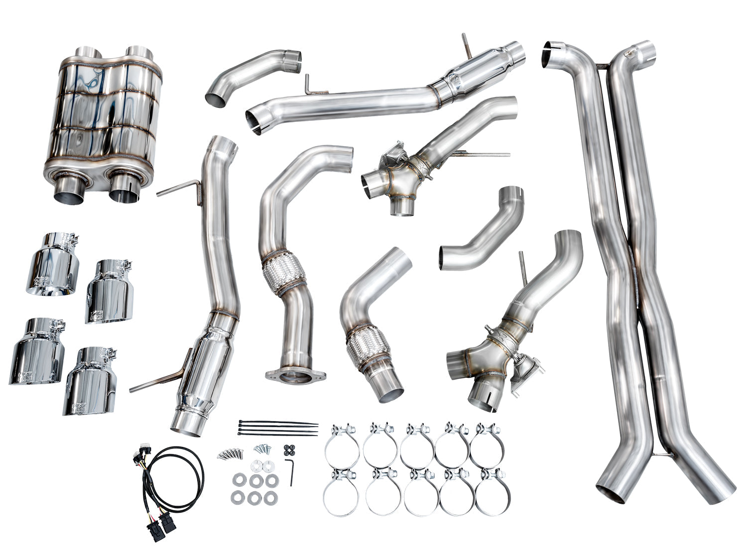AWE SwitchPath™ Exhaust for Cadillac CT4-V Blackwing - Chrome Silver Tips
