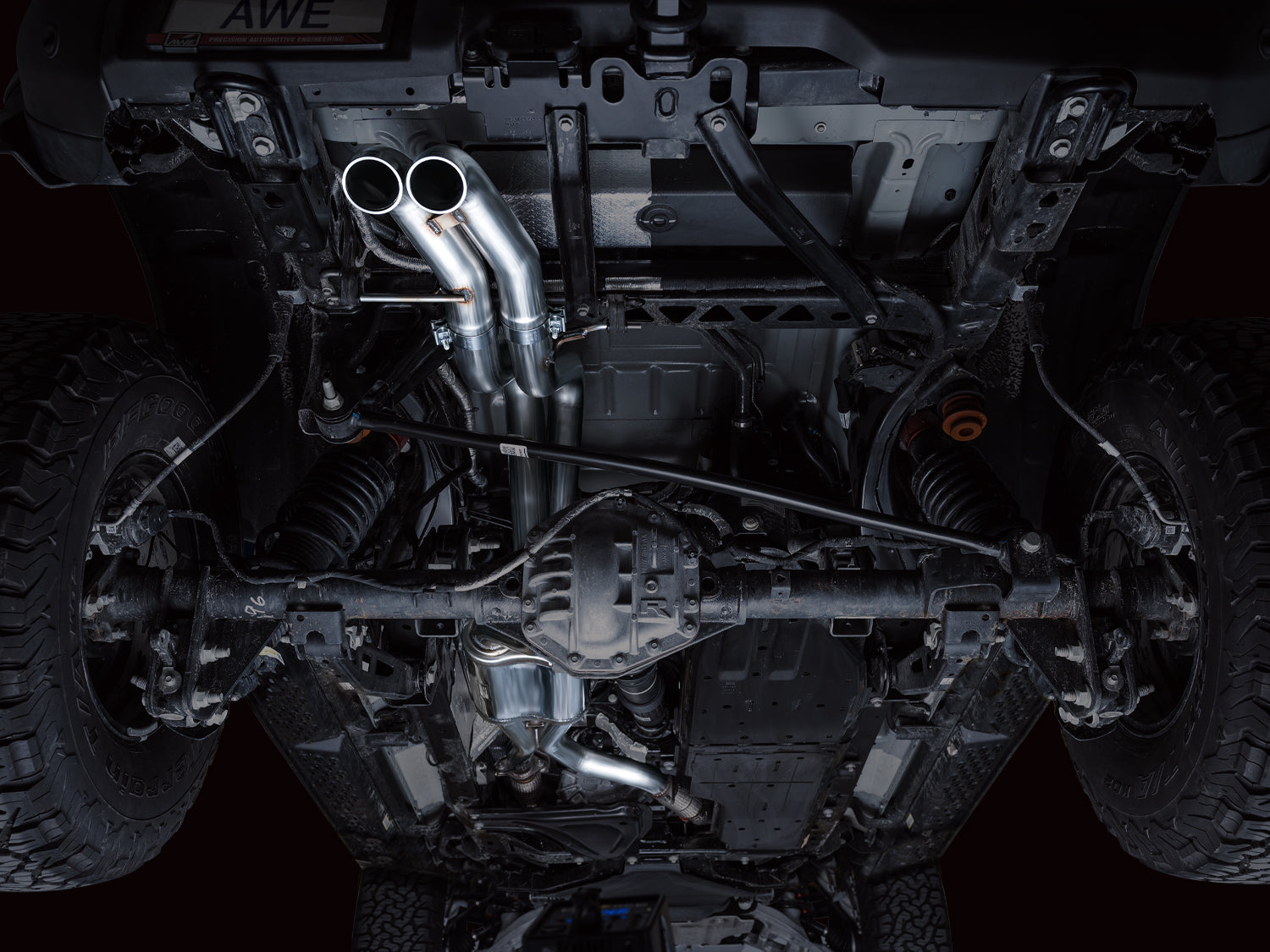 AWE SwitchPath Exhaust for Ford Bronco Raptor - Dual BashGuards