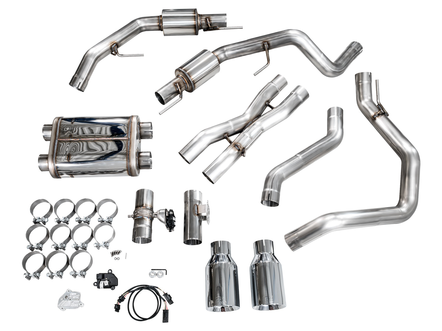 AWE SwitchPath™ Exhaust for Gen 3 Raptor R - Chrome Silver Tips