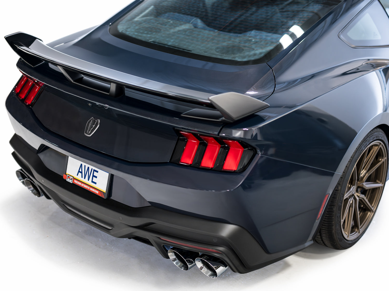 AWE SwitchPath™ Exhaust for S650 Ford Mustang Dark Horse - Quad Chrome Silver Tips