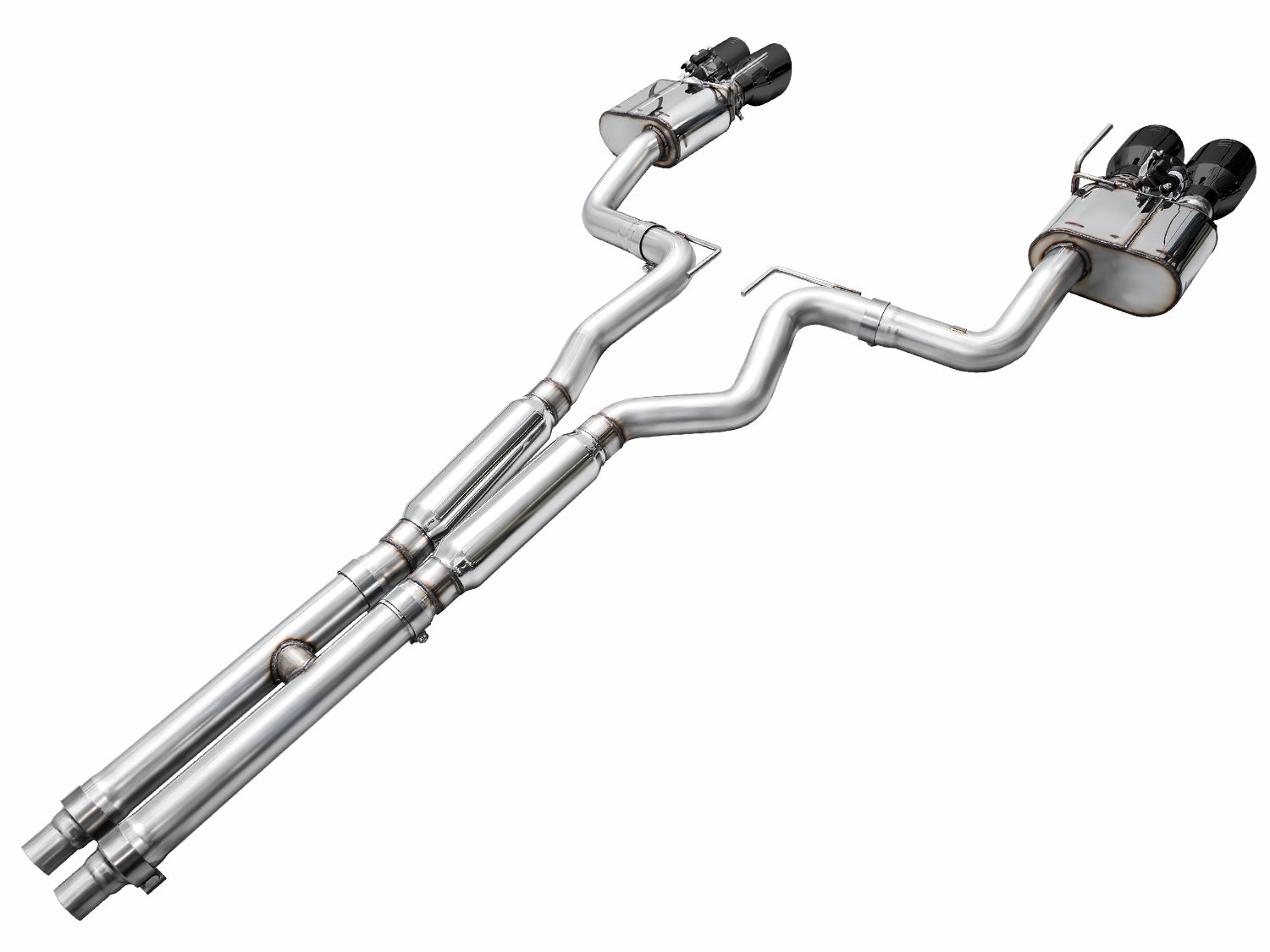 AWE SwitchPath™ Exhaust for S650 Ford Mustang Dark Horse - Quad Diamond Black Tips