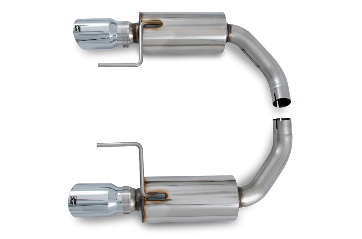 AWE Touring Edition Axle-back Exhaust for S550 Mustang EcoBoost - Chrome Silver Tips