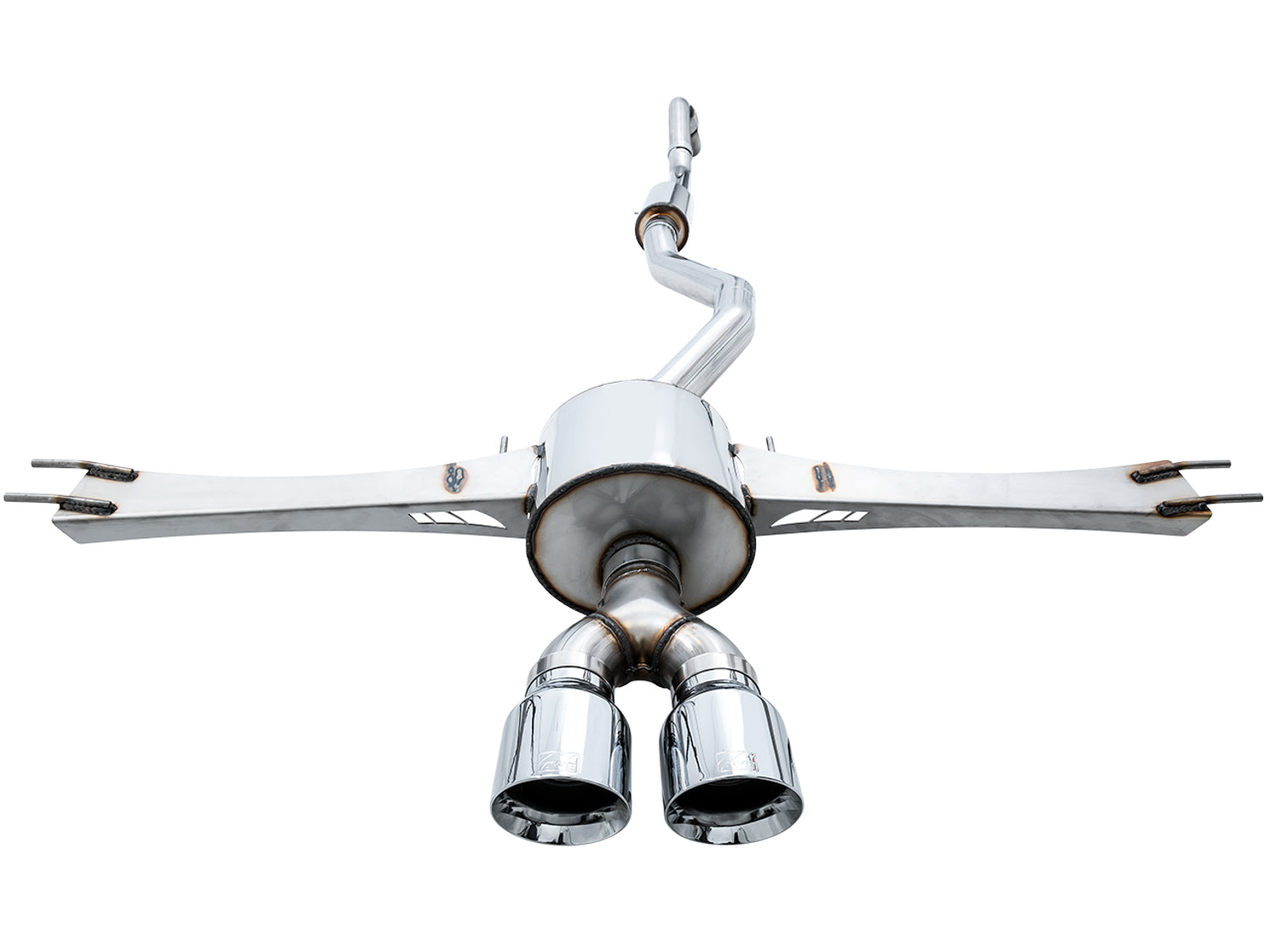 AWE Touring Edition Exhaust for 10th Gen Civic Si Coupe / Sedan (includes Front Pipe) - Dual Chrome Silver Tips