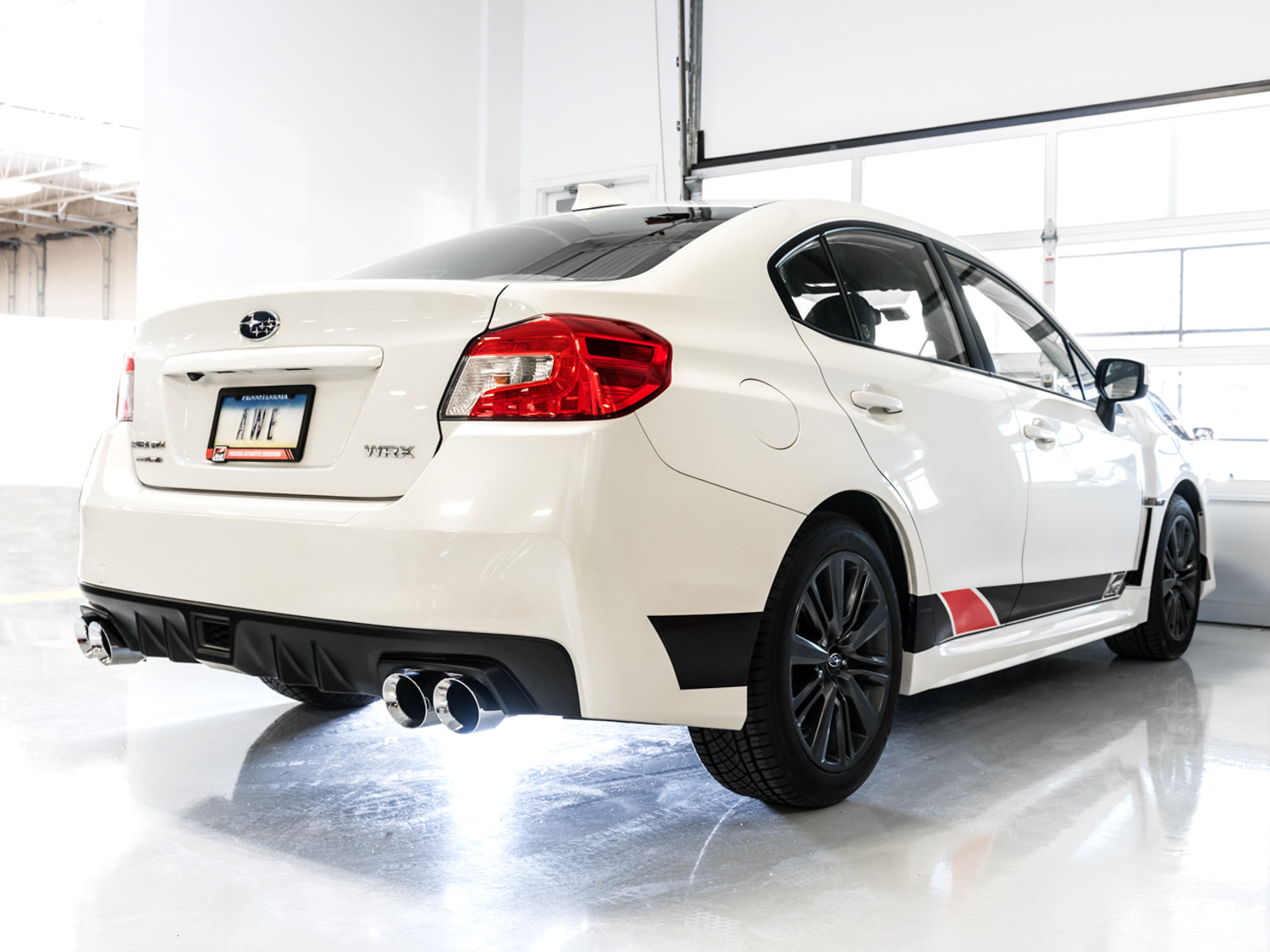 AWE Touring Edition Exhaust for 2015+ VA WRX Sedan - Chrome Silver Quad Tips (102mm)