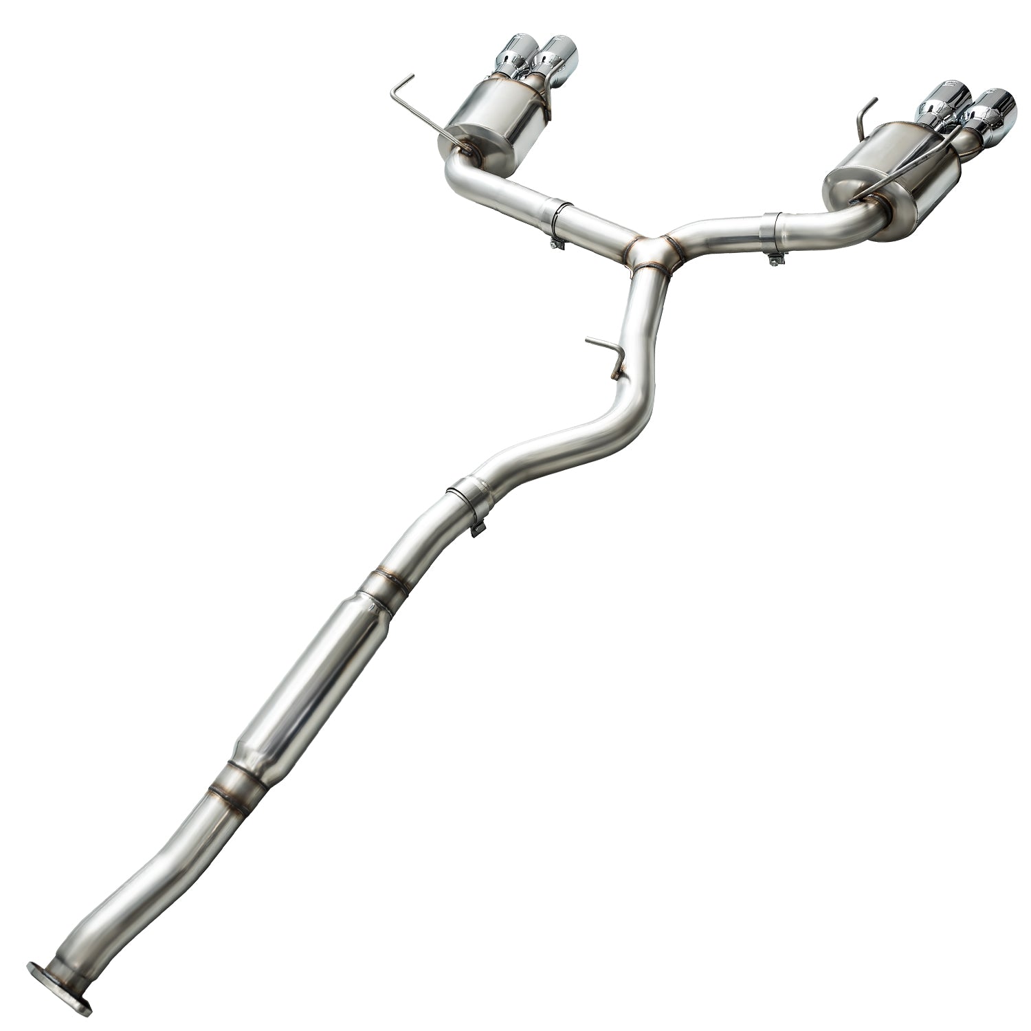 AWE Touring Edition Exhaust for 2015+ VA WRX Sedan - Chrome Silver Quad Tips (102mm)