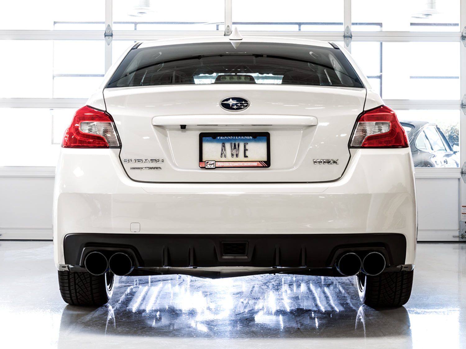 AWE Touring Edition Exhaust for 2015+ VA WRX Sedan - Diamond Black Quad Tips (102mm)