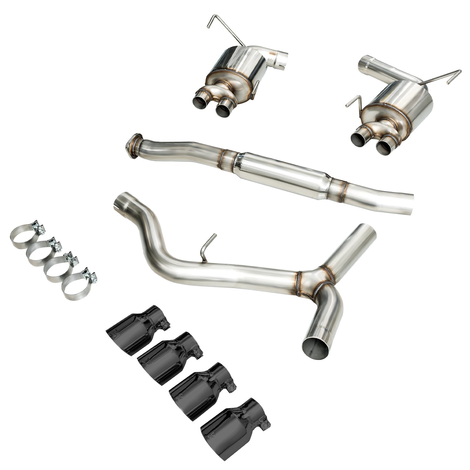 AWE Touring Edition Exhaust for 2015+ VA WRX Sedan - Diamond Black Quad Tips (102mm)