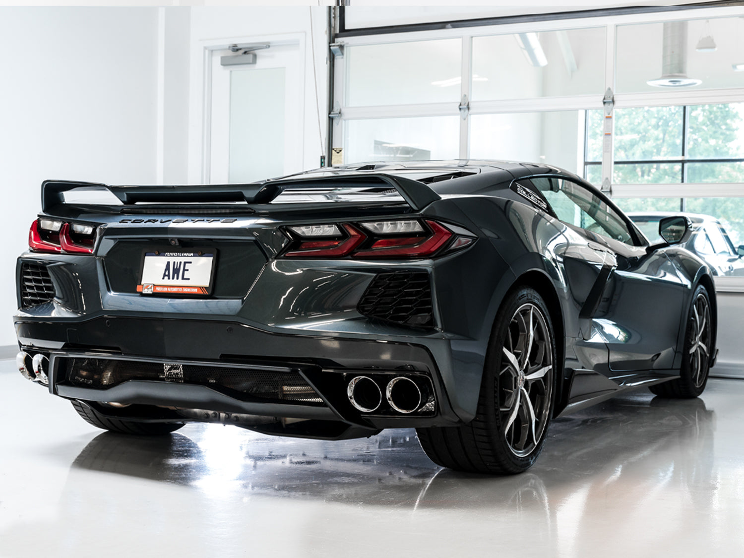 AWE Touring Edition Exhaust for C8 Corvette -- Chrome Silver Tips