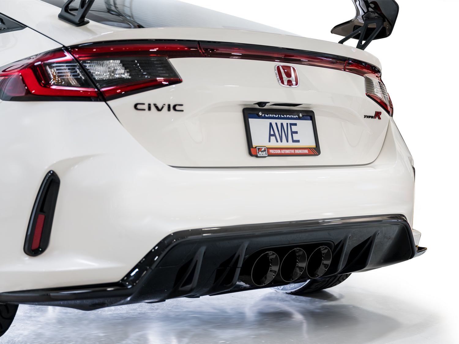 AWE Touring Edition Exhaust for FL5 Civic Type R - Triple Diamond Black Tips