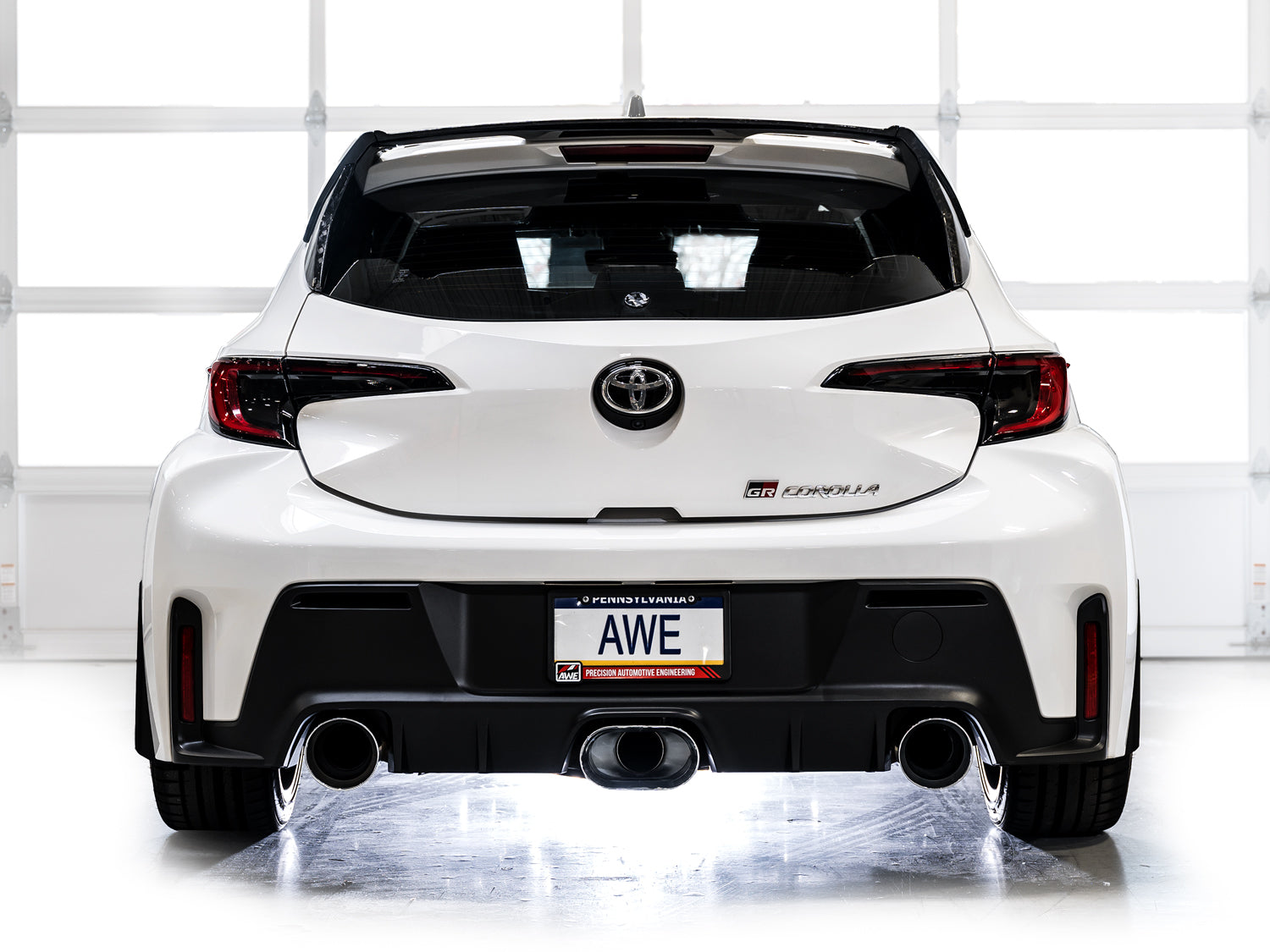 AWE Touring Edition Exhaust for GR Corolla - Chrome Silver Tips