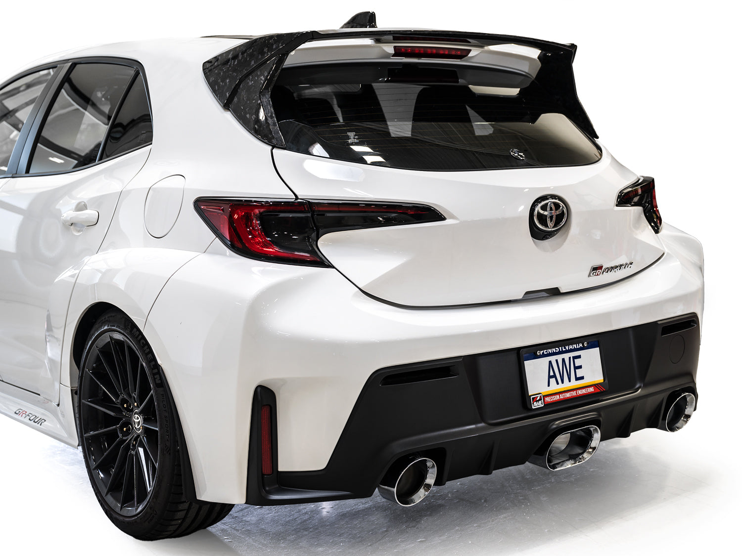 AWE Touring Edition Exhaust for GR Corolla - Chrome Silver Tips