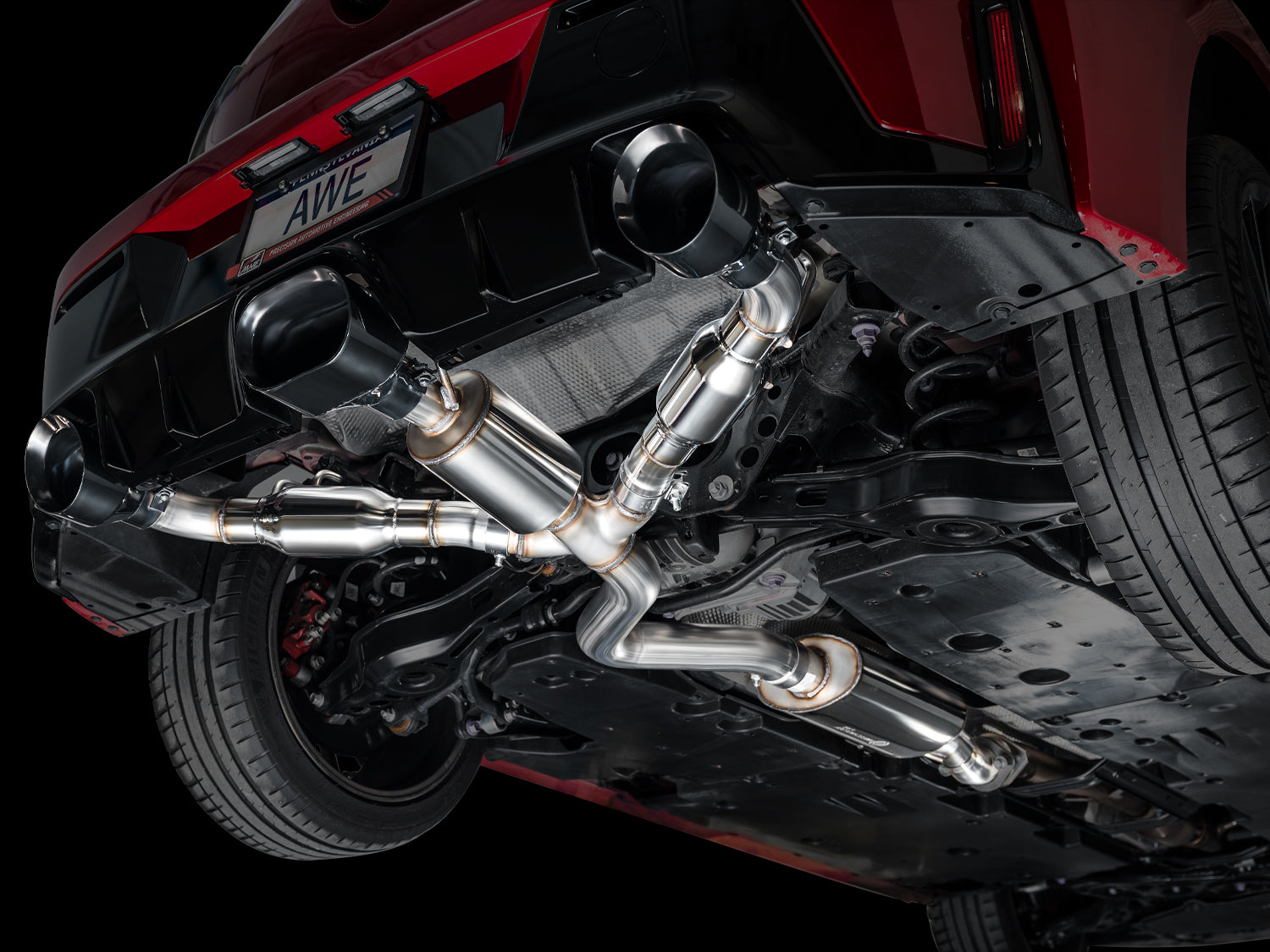 AWE Touring Edition Exhaust for GR Corolla - Diamond Black Tips