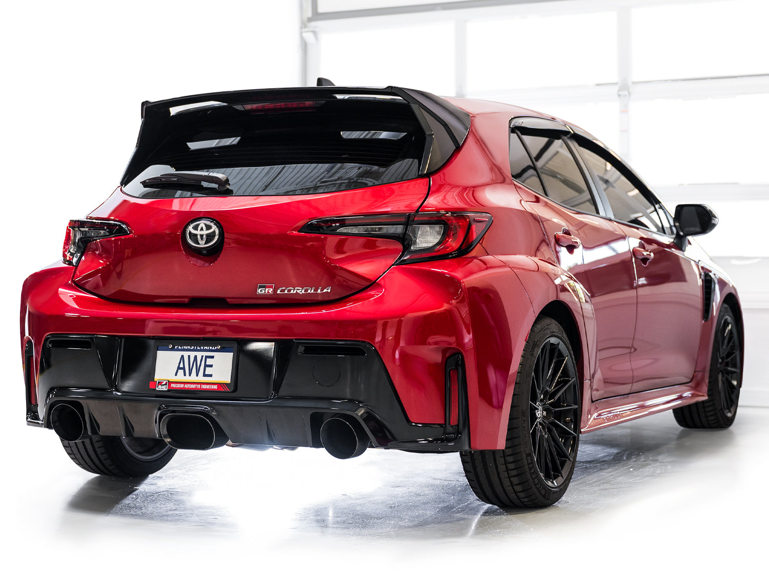 AWE Touring Edition Exhaust for GR Corolla - Diamond Black Tips