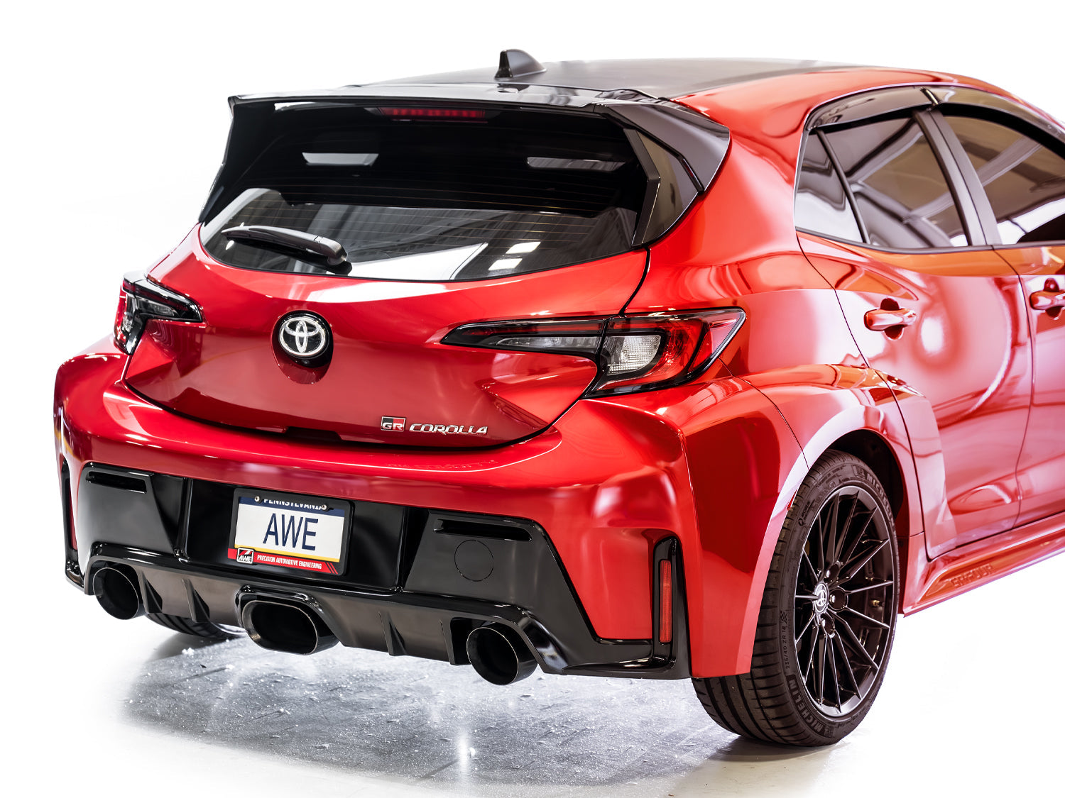 AWE Touring Edition Exhaust for GR Corolla - Diamond Black Tips