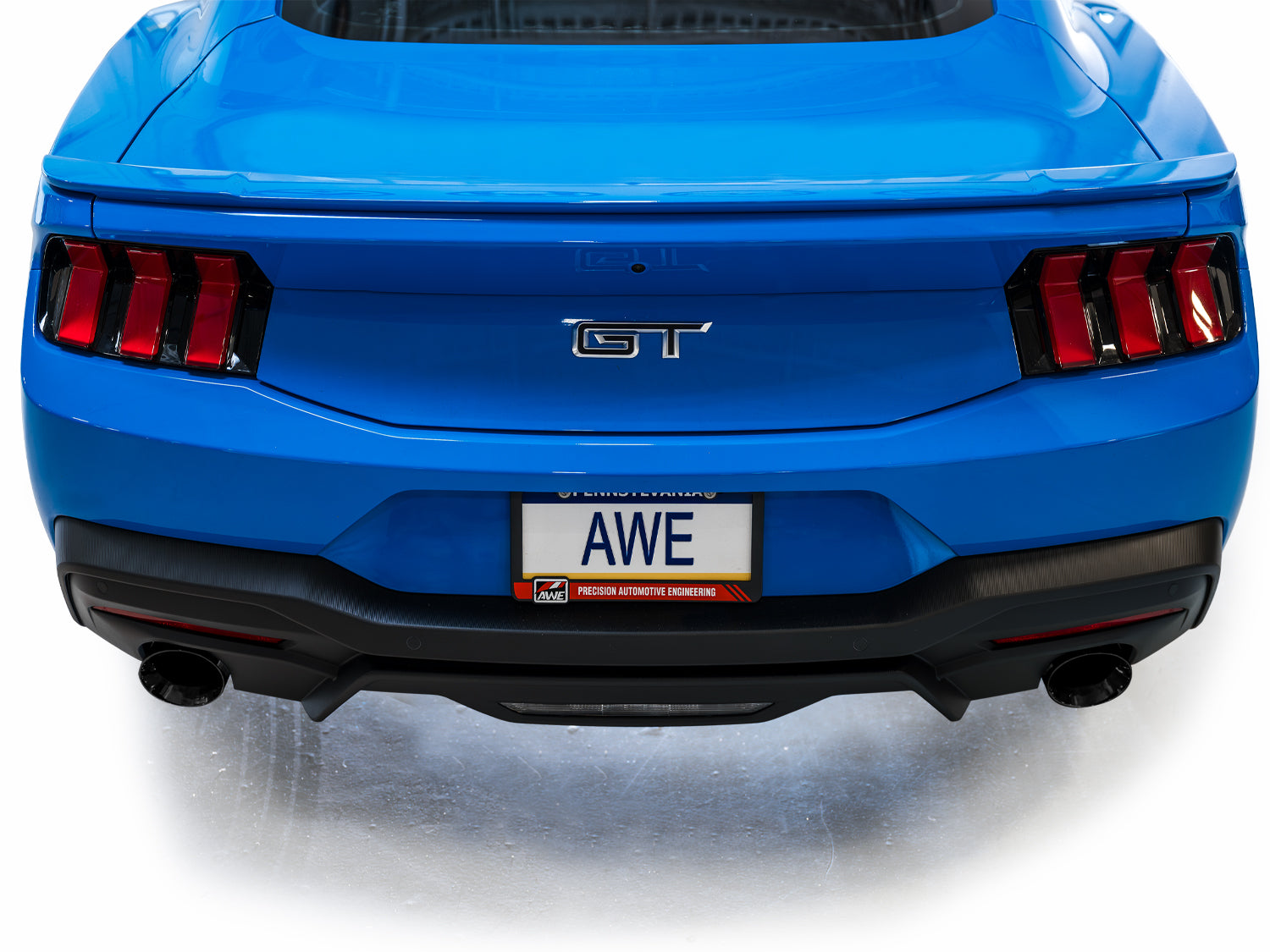 AWE Touring Edition Exhaust for S650 Ford Mustang GT Fastback - Dual Diamond Black Tips