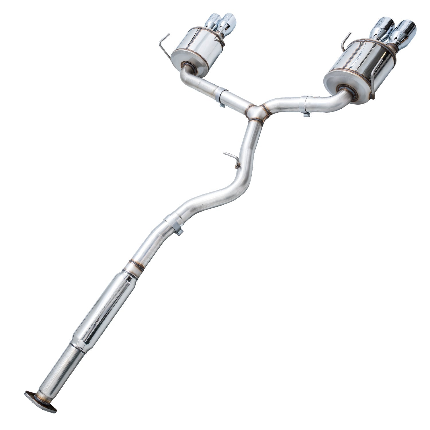 AWE Touring Edition Exhaust for VA STI / GV WRX / GV STI Sedan - Chrome Silver Quad Tips (102mm)