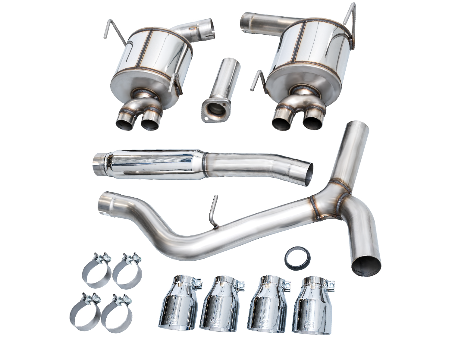 AWE Touring Edition Exhaust for VB Subaru WRX - Chrome Silver Tips