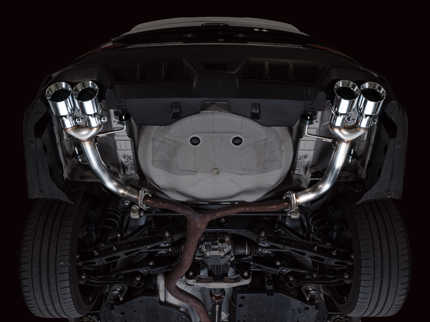 AWE Track Edition Axleback Exhaust for VB Subaru WRX - Chrome Silver Tips