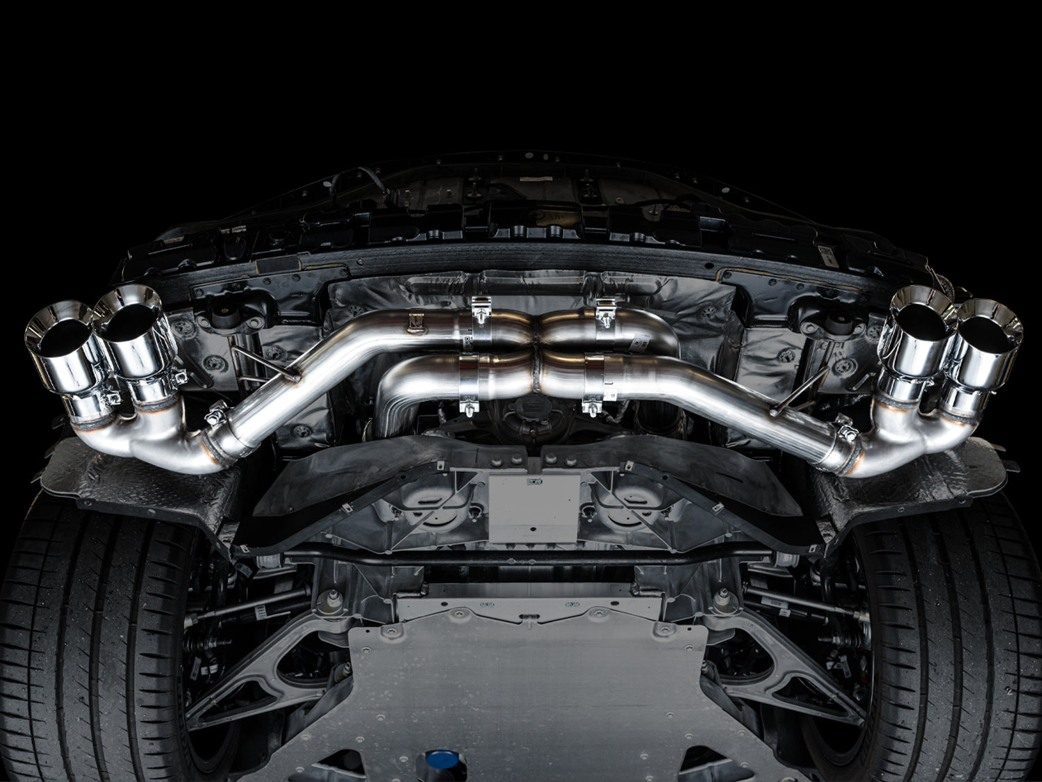 AWE Track Edition Exhaust for C8 Corvette -- Chrome Silver Tips