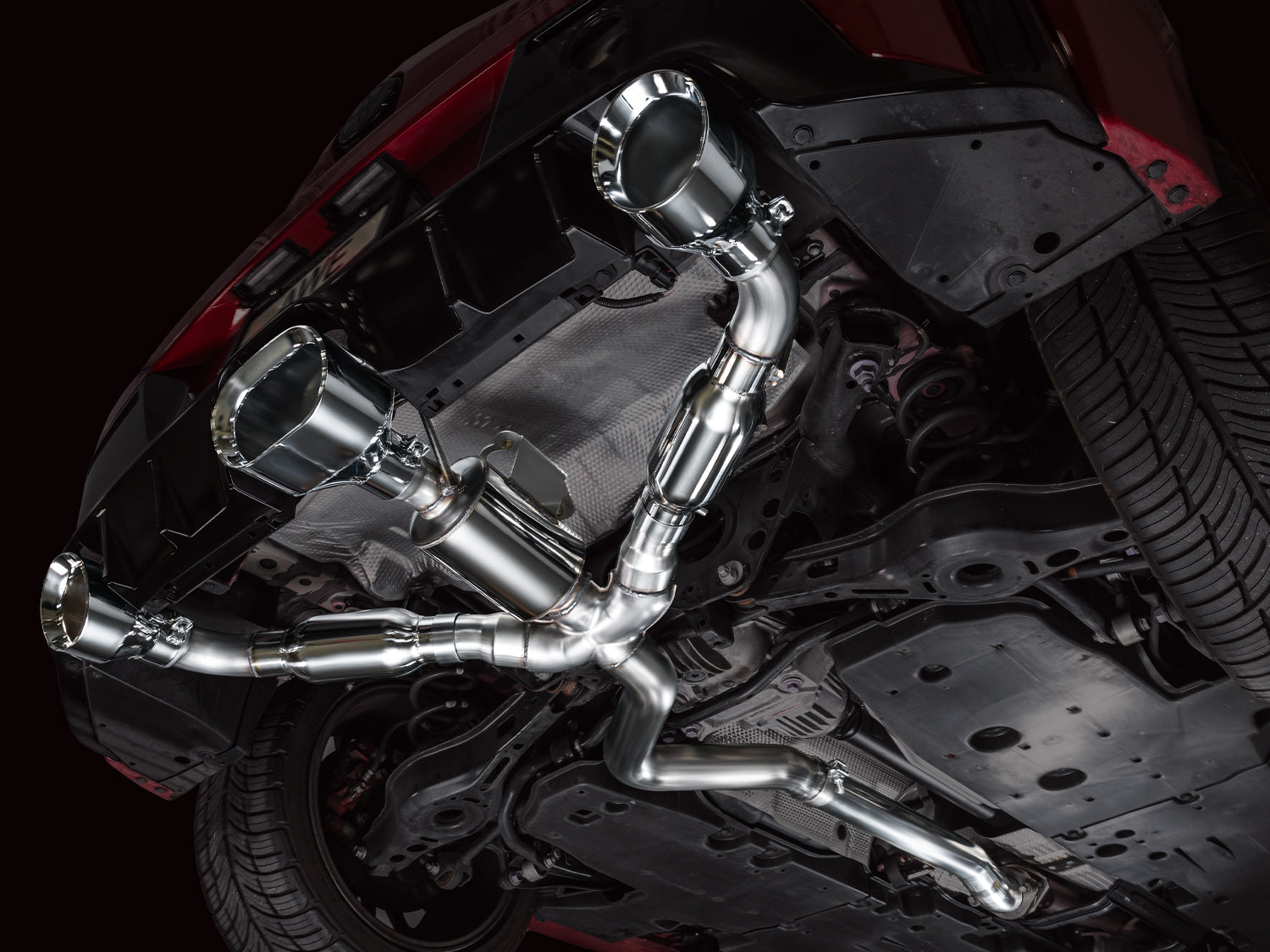AWE Track Edition Exhaust for GR Corolla - Chrome Silver Tips