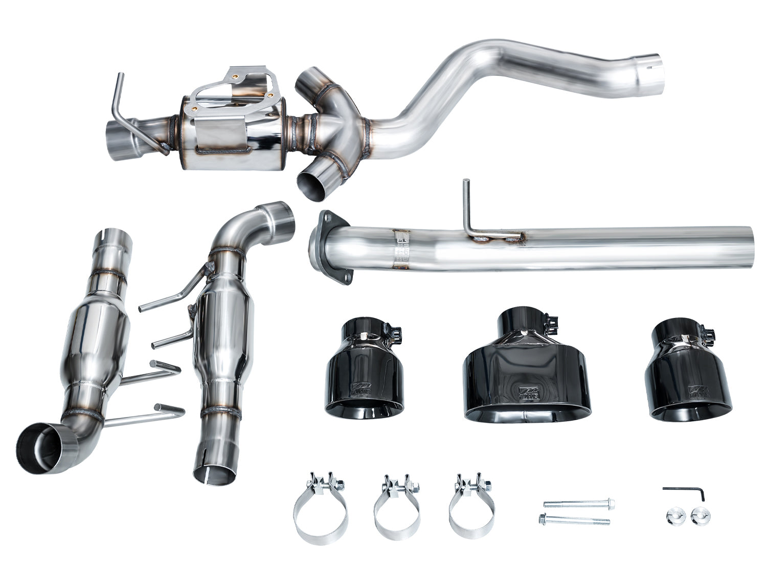 AWE Track Edition Exhaust for GR Corolla - Diamond Black Tips