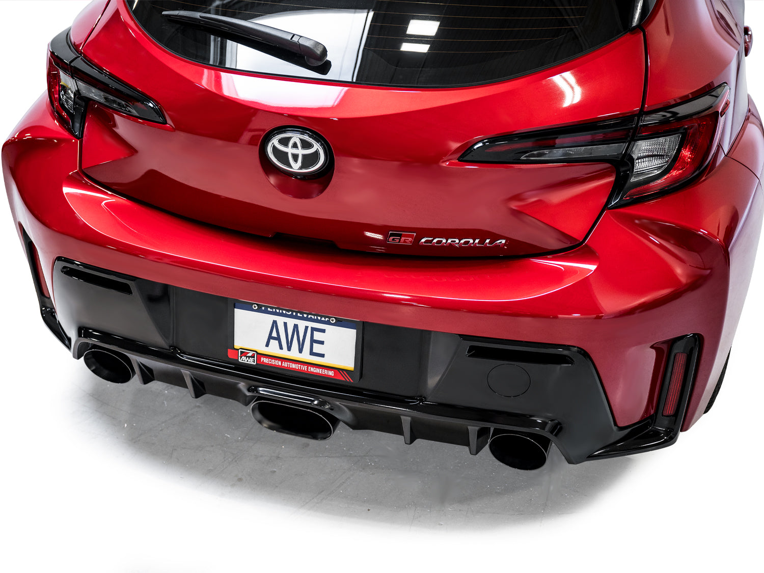 AWE Track Edition Exhaust for GR Corolla - Diamond Black Tips