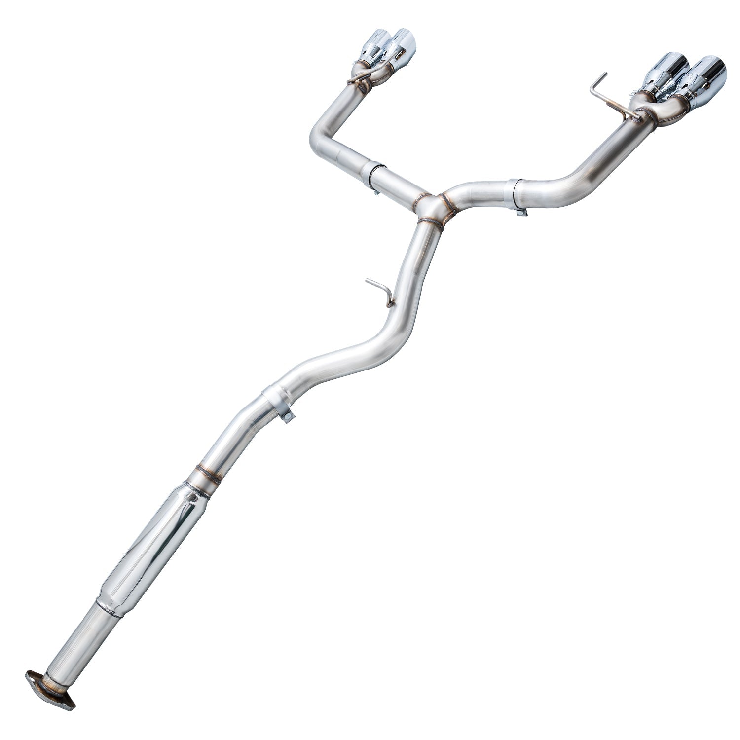 AWE Track Edition Exhaust for VA / GV WRX / STI Sedan - Chrome Silver Quad Tips (102mm)