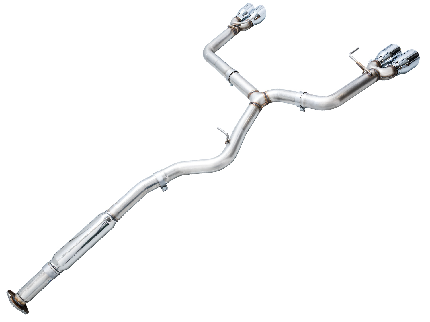 AWE Track Edition Exhaust for VB Subaru WRX - Chrome Silver Tips