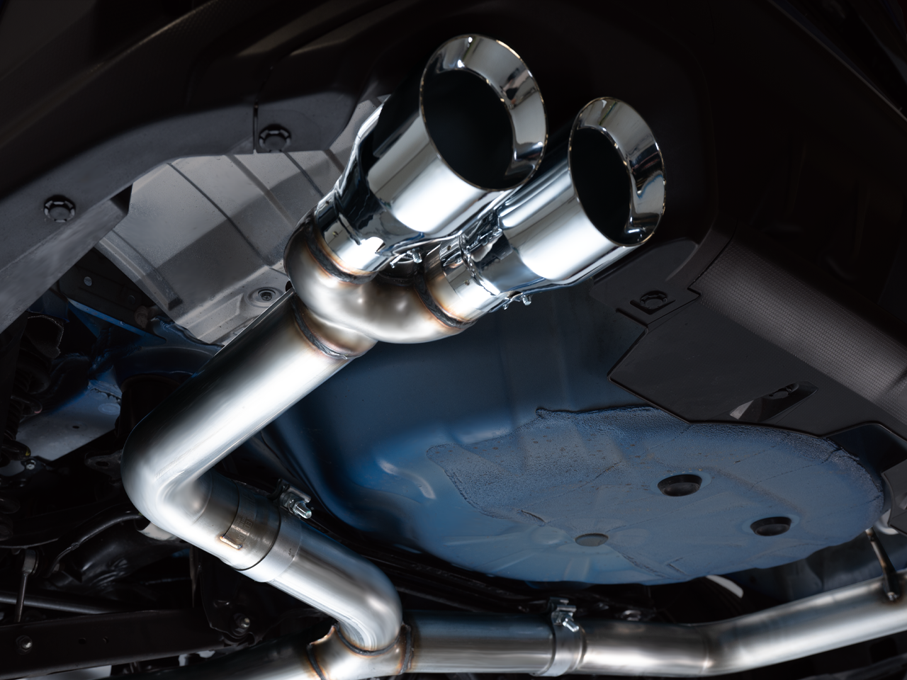 AWE Track Edition Exhaust for VB Subaru WRX - Chrome Silver Tips
