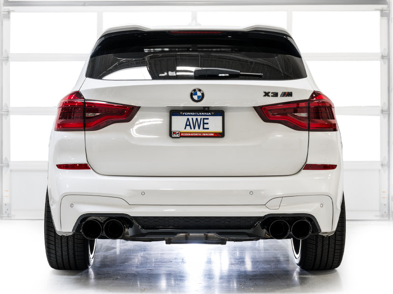 AWE Tuning 20-25 BMW X3 M/M Comp (F97) AWD SwitchPath Axle-Back Exhaust - Diamond Black Tips-Axle Back-Grocery Getter Performance