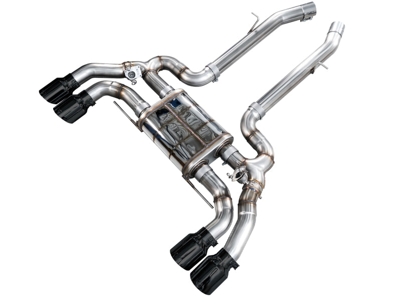 AWE Tuning 20-25 BMW X3 M/M Comp (F97) AWD SwitchPath Axle-Back Exhaust - Diamond Black Tips-Axle Back-Grocery Getter Performance