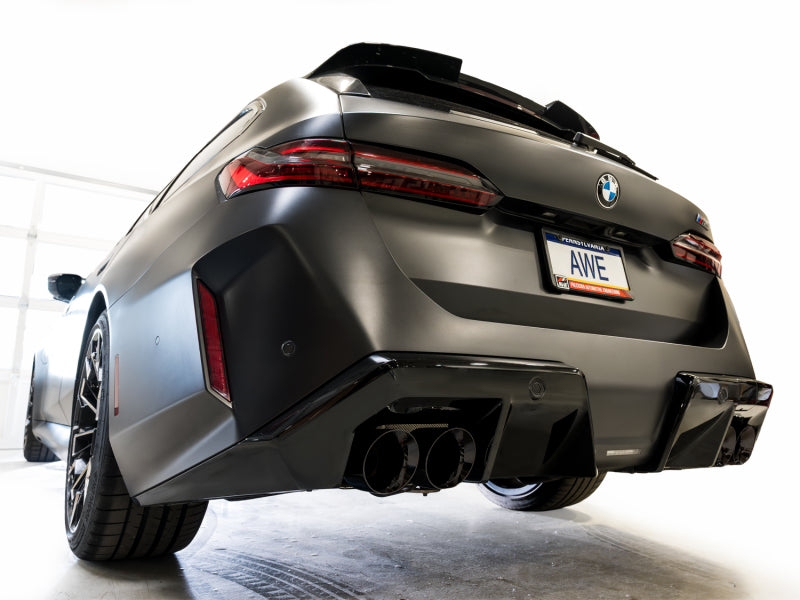 AWE Tuning BMW G90/G99 M5 Track Edition Cat-Back Exhaust - Diamond Black Tips-Catback-Grocery Getter Performance