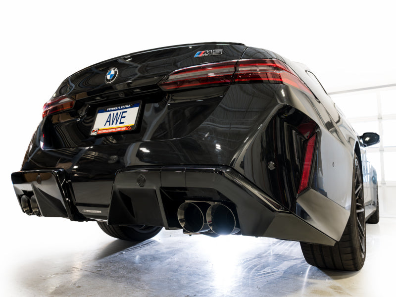AWE Tuning BMW G90/G99 M5 Track Edition Cat-Back Exhaust - Diamond Black Tips-Catback-Grocery Getter Performance