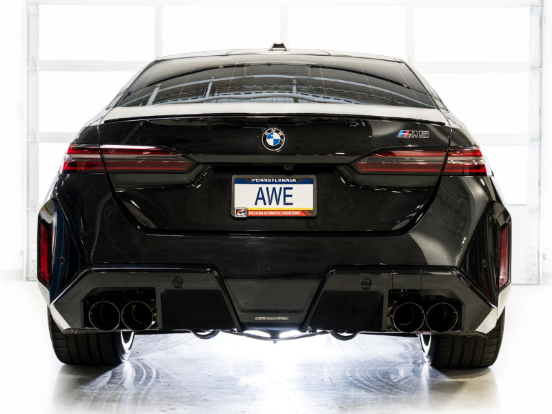 AWE Tuning BMW G90/G99 M5 Track Edition Cat-Back Exhaust - Diamond Black Tips-Catback-Grocery Getter Performance