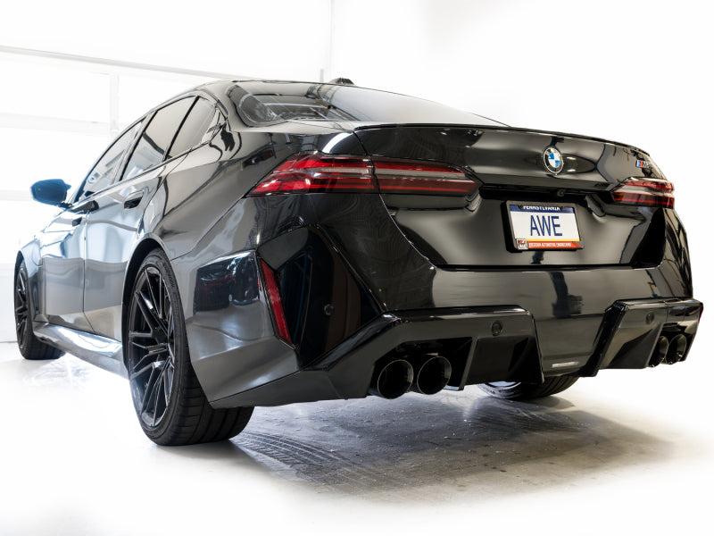 AWE Tuning BMW G90/G99 M5 Track Edition Cat-Back Exhaust - Diamond Black Tips-Catback-Grocery Getter Performance