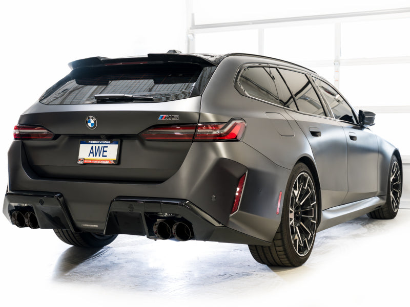 AWE Tuning BMW G90/G99 M5 Track Edition Cat-Back Exhaust - Diamond Black Tips-Catback-Grocery Getter Performance